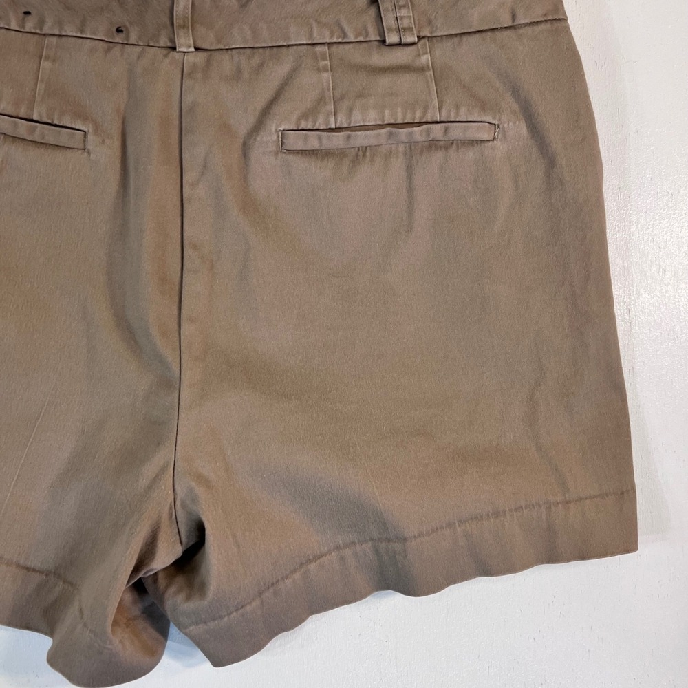 Worthington Modern Fit Chino Shorts 16 Tan Khaki Mid Rise Cotton Stretch Casual - Picture 6 of 9